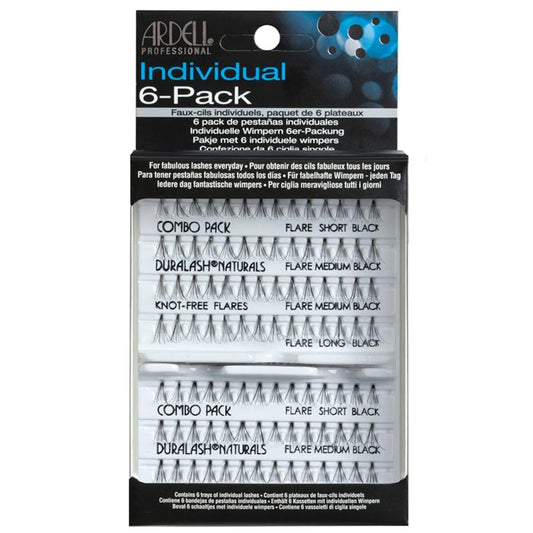 ARDELL KNOT-FREE INDIVIDUALS COMBO BLACK 6 PK - Purple Beauty Supplies
