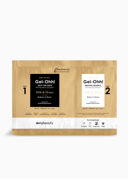 AVRY BEAUTY GEL - OHH JELLY SPA PEDI BATH - MILK AND HONEY - Purple Beauty Supplies