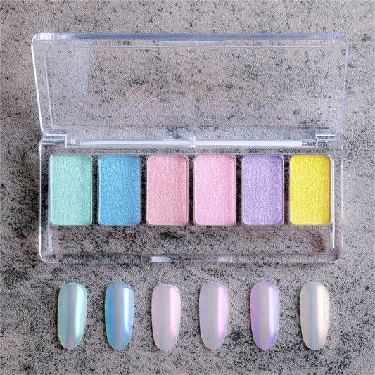 BEAUTILUX 6 COLOR AURORA SOLID MIRROR POWDER - Purple Beauty Supplies