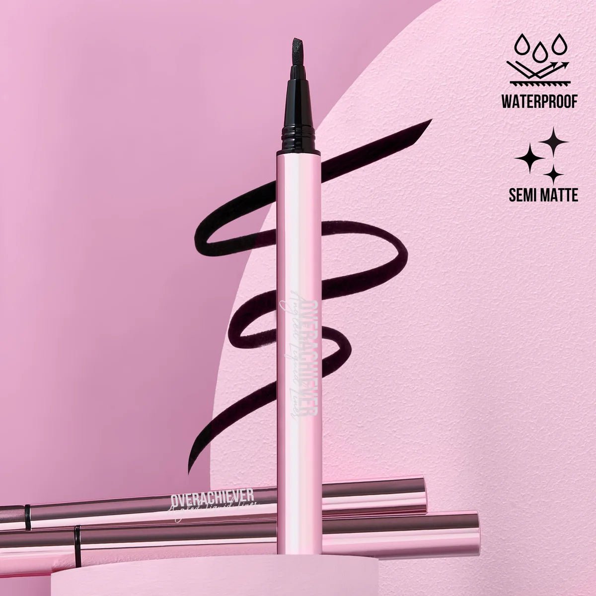BEAUTY CREATIONS -OVERACHIEVER ANGLED LIQUID LINER - Purple Beauty Supplies