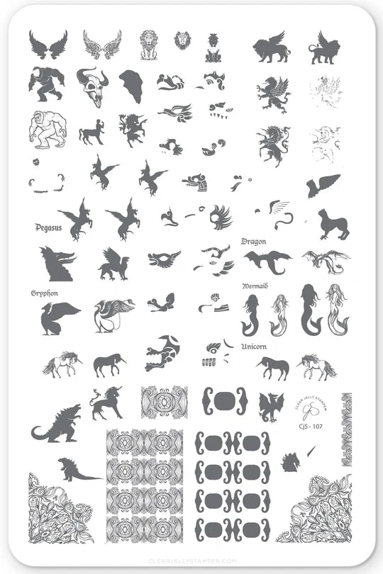 CLEAR JELLY LARGE MYTHICAL CREATURES - Purple Beauty Supplies