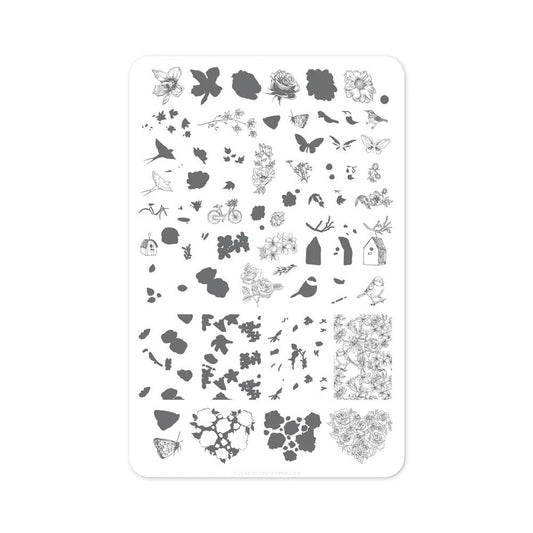 CLEAR JELLY LARGE PLATE DELICATE GARDEN - Purple Beauty Supplies