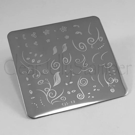 CLEAR JELLY PLATE FLORAL SWIRL 1 - Purple Beauty Supplies