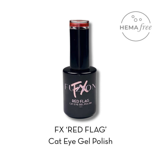 FUZION FX CAT EYE RED FLAG HEMA FREE GEL POLISH 15 ML - Purple Beauty Supplies