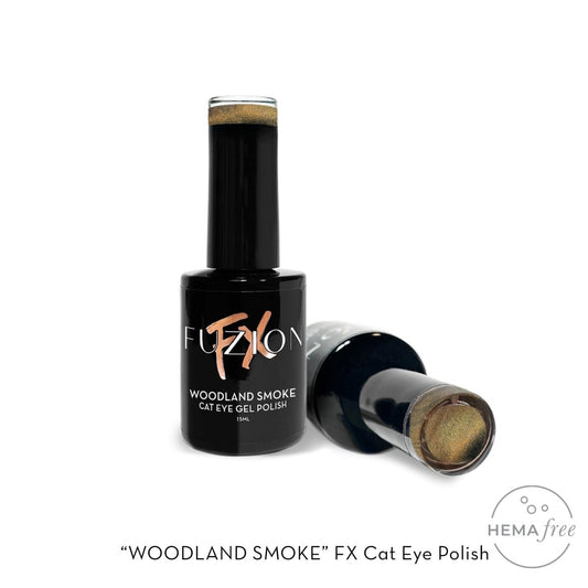 FUZION FX CAT EYE WOODLAND SMOKE HEMA FREE GEL POLISH 15 ML - Purple Beauty Supplies