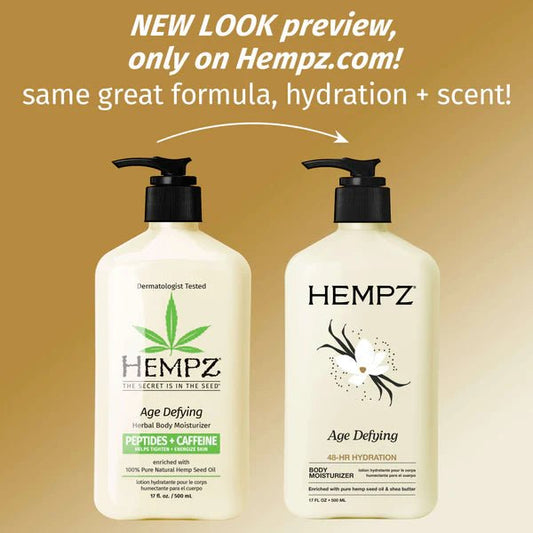 HEMPZ MOISTURIZER AGE DEFYING 17 OZ/500 ML - Purple Beauty Supplies