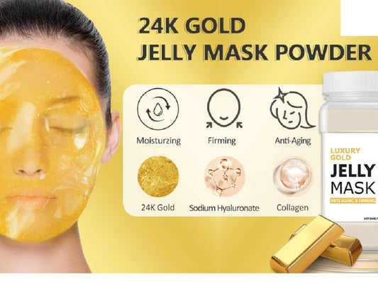 HYDROJELLY MASK LUXURY 24KT GOLD - 650 GM / 23 OZ. - Purple Beauty Supplies