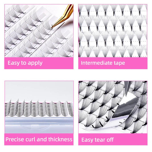 LILY ANNE LASH | PRE - MADE, POINTY BASE FAN 5D D.07 10MM - Purple Beauty Supplies