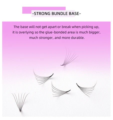 LILY ANNE LASH | PRE - MADE, POINTY BASE FAN 5D D.07 10MM - Purple Beauty Supplies