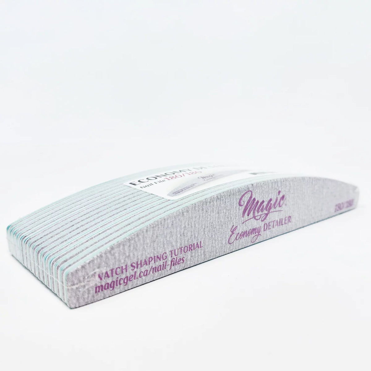 MAGIC GEL ECONOMY DETAILER NAIL FILE 180/180 15PK - Purple Beauty Supplies