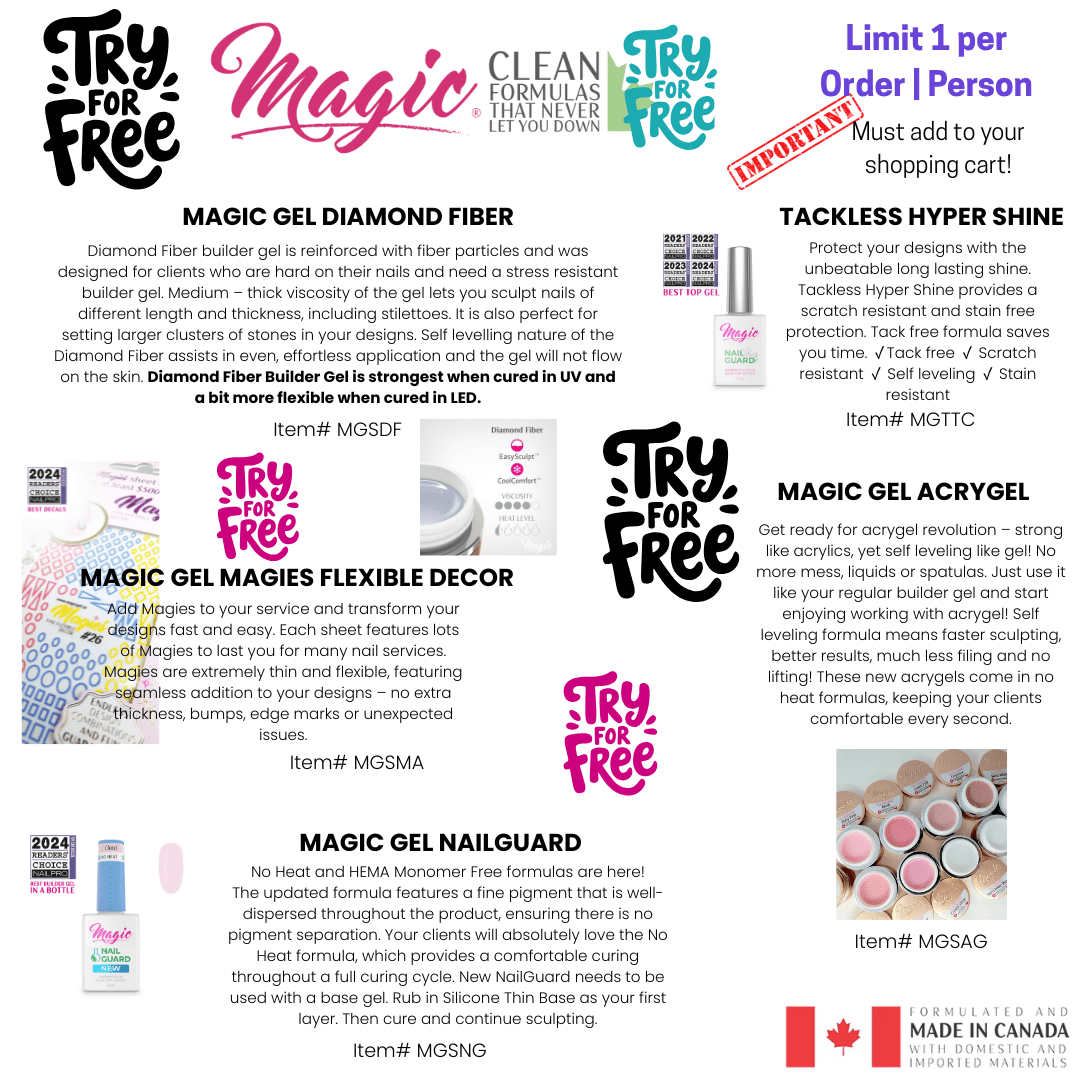 MAGIC GEL MAGIES FLEXIBLE DECOR FREE SAMPLE - LIMIT 1 PER PERSON. - Purple Beauty Supplies