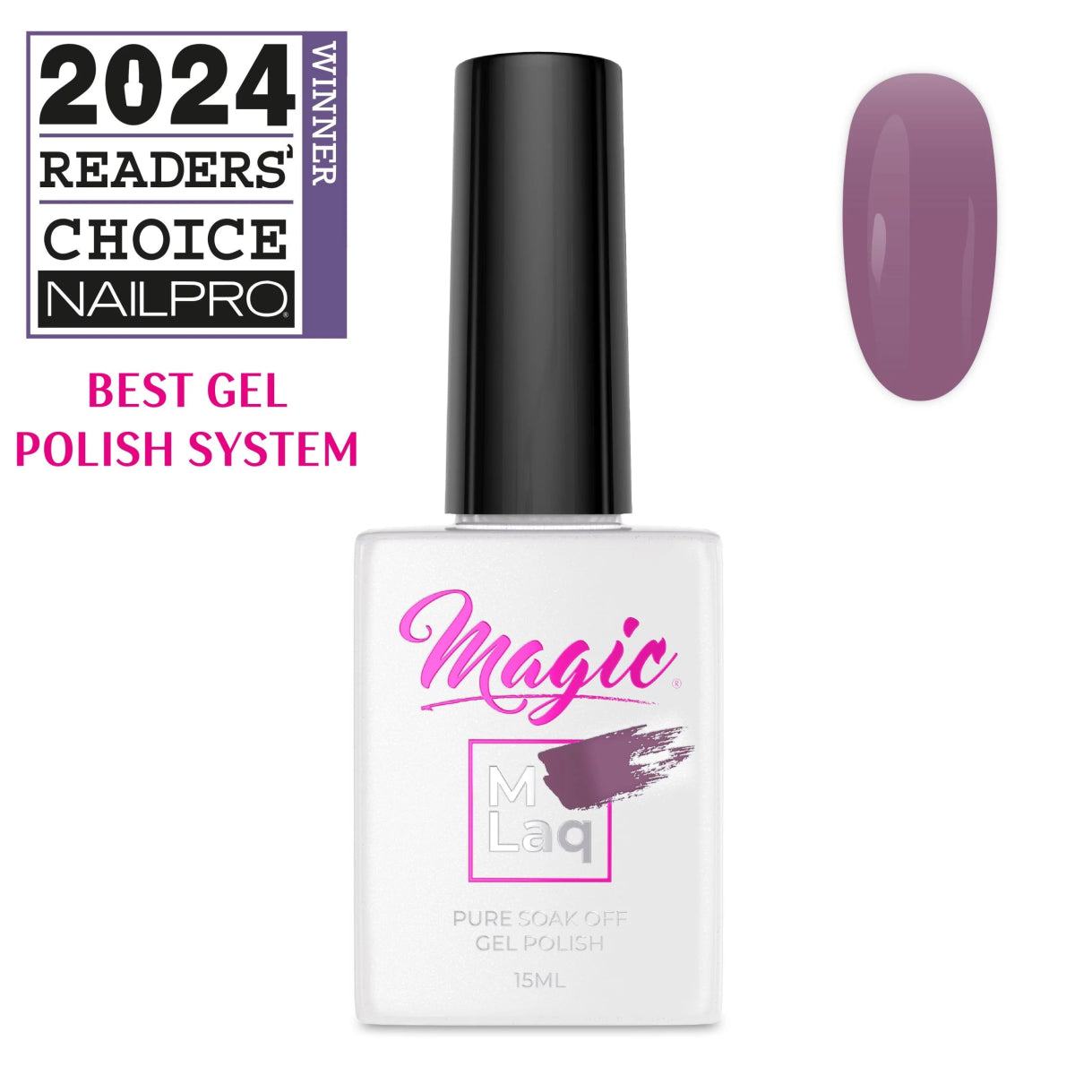 MAGIC GEL MLaq ASH ROSE 386 - Purple Beauty Supplies