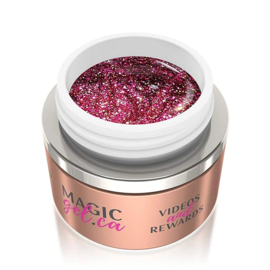 MAGIC GEL PAINT GLITTER PINK ROSE #224 - Purple Beauty Supplies