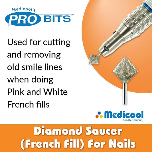 *MEDICOOL DIAMOND FRENCH FILL BIT MEDIUM - Purple Beauty Supplies