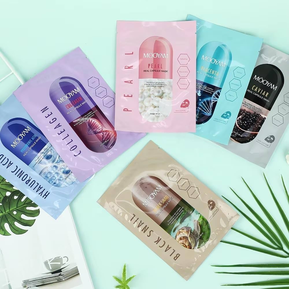 MOOYAM CAPSULE SHEET MASK | PLACENTA - Purple Beauty Supplies