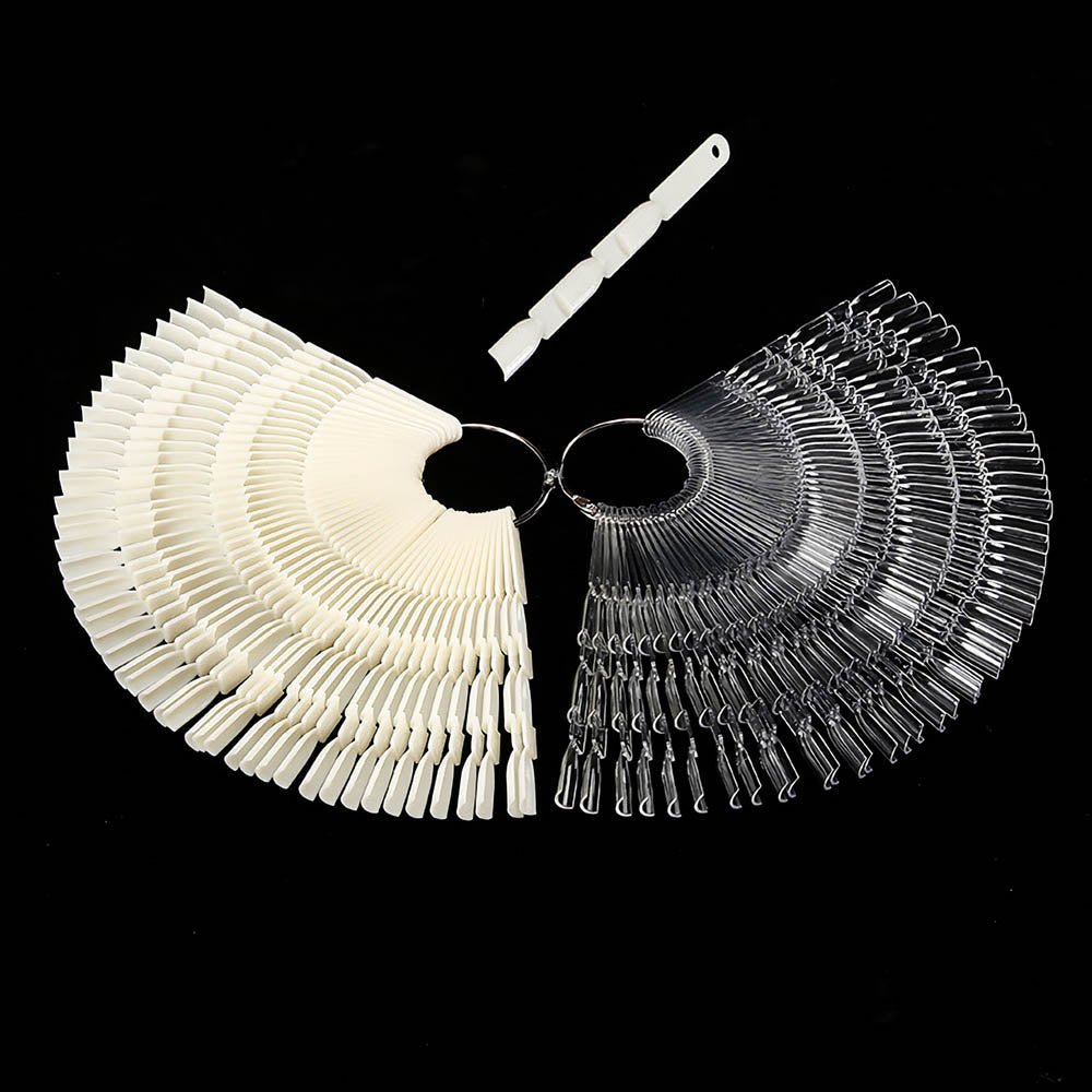 NAIL ART FAN SHAPE DISPLAY (50 BRANCHES 150 TIPS) CLEAR - Purple Beauty Supplies