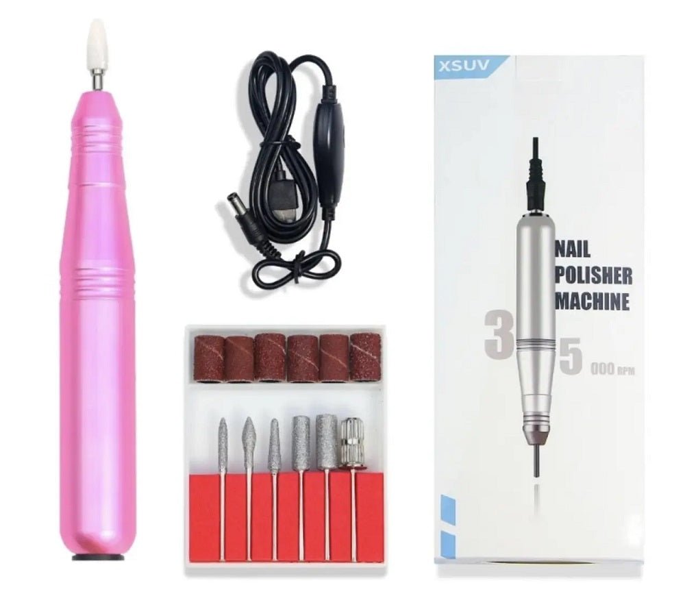 USB NAIL FILE PEN W/ BITS - PINK - Purple Beauty Supplies