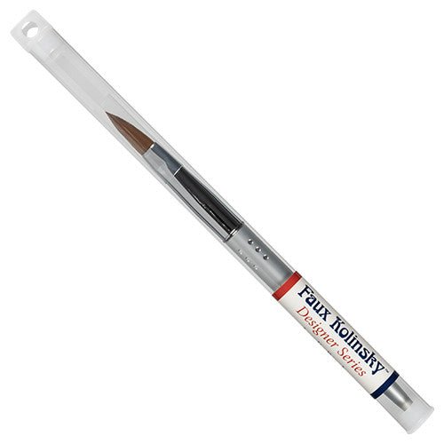 AMERICANAILS (DESIGNER SERIES) FAUX KOLINSKY ACRYLIC BRUSH (OVAL ) #10 - Purple Beauty Supplies