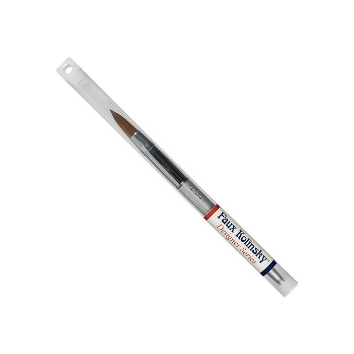 AMERICANAILS (DESIGNER SERIES) FAUX KOLINSKY ACRYLIC BRUSH (OVAL ) #12 - Purple Beauty Supplies