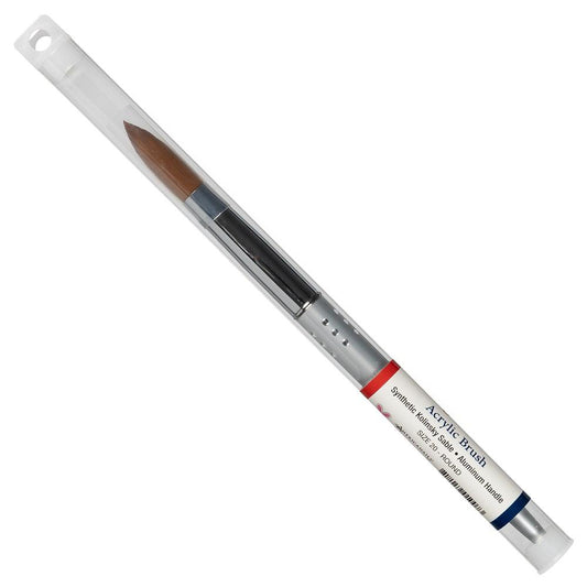 AMERICANAILS (DESIGNER SERIES) FAUX KOLINSKY ACRYLIC BRUSH (ROUND) #20 - Purple Beauty Supplies