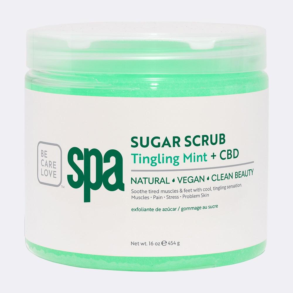 BCL SPA TINGLING MINT + CBD SUGAR SCRUB 16 OZ/454 G - Purple Beauty Supplies