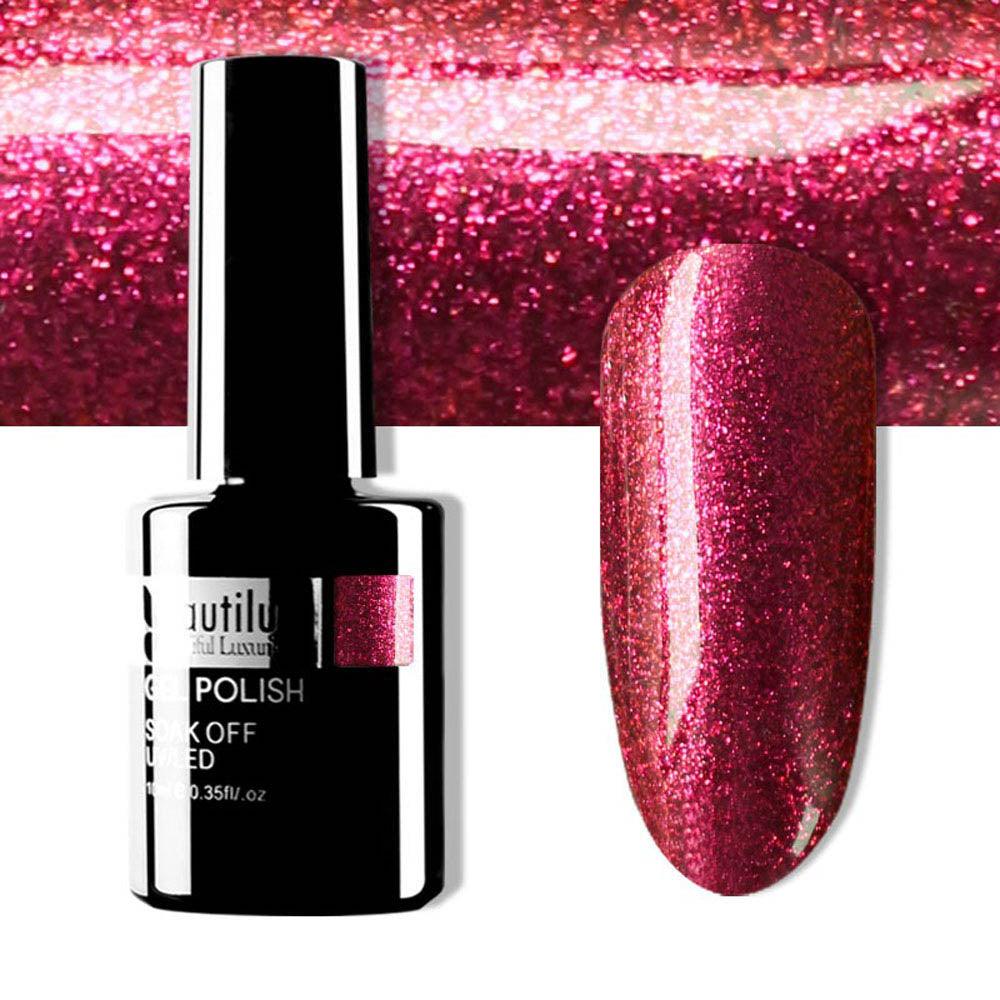 BEAUTILUX GEL POLISH DIAMOND GLITTER #145 10ml - Purple Beauty Supplies