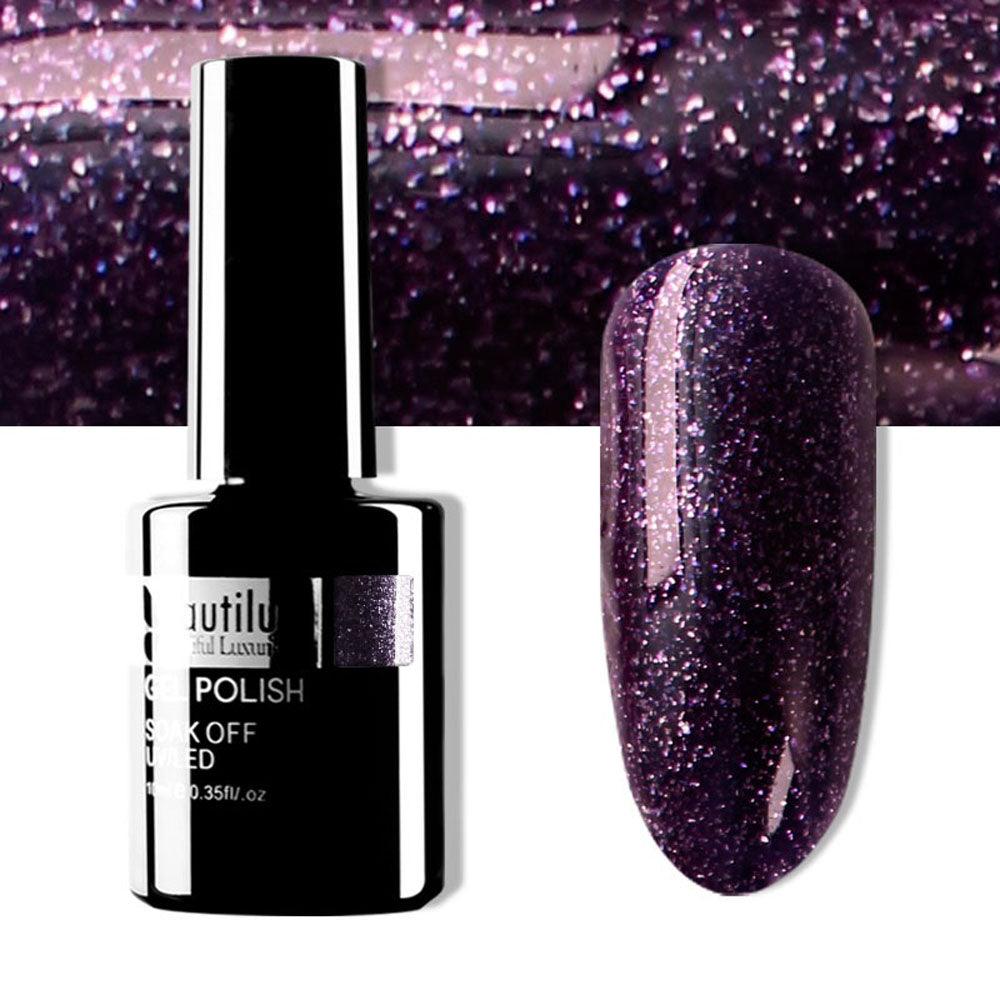 BEAUTILUX GEL POLISH DIAMOND GLITTER #150 10ml - Purple Beauty Supplies