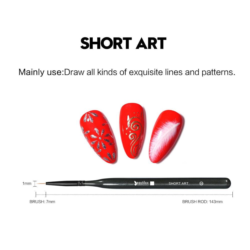 BEAUTILUX NAIL ART BRUSH #10 SHORT ART - Purple Beauty Supplies