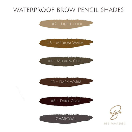 BEE PAMPERED WATER PROOF BROW PENCIL #2 / LIGHT COOL - Purple Beauty Supplies