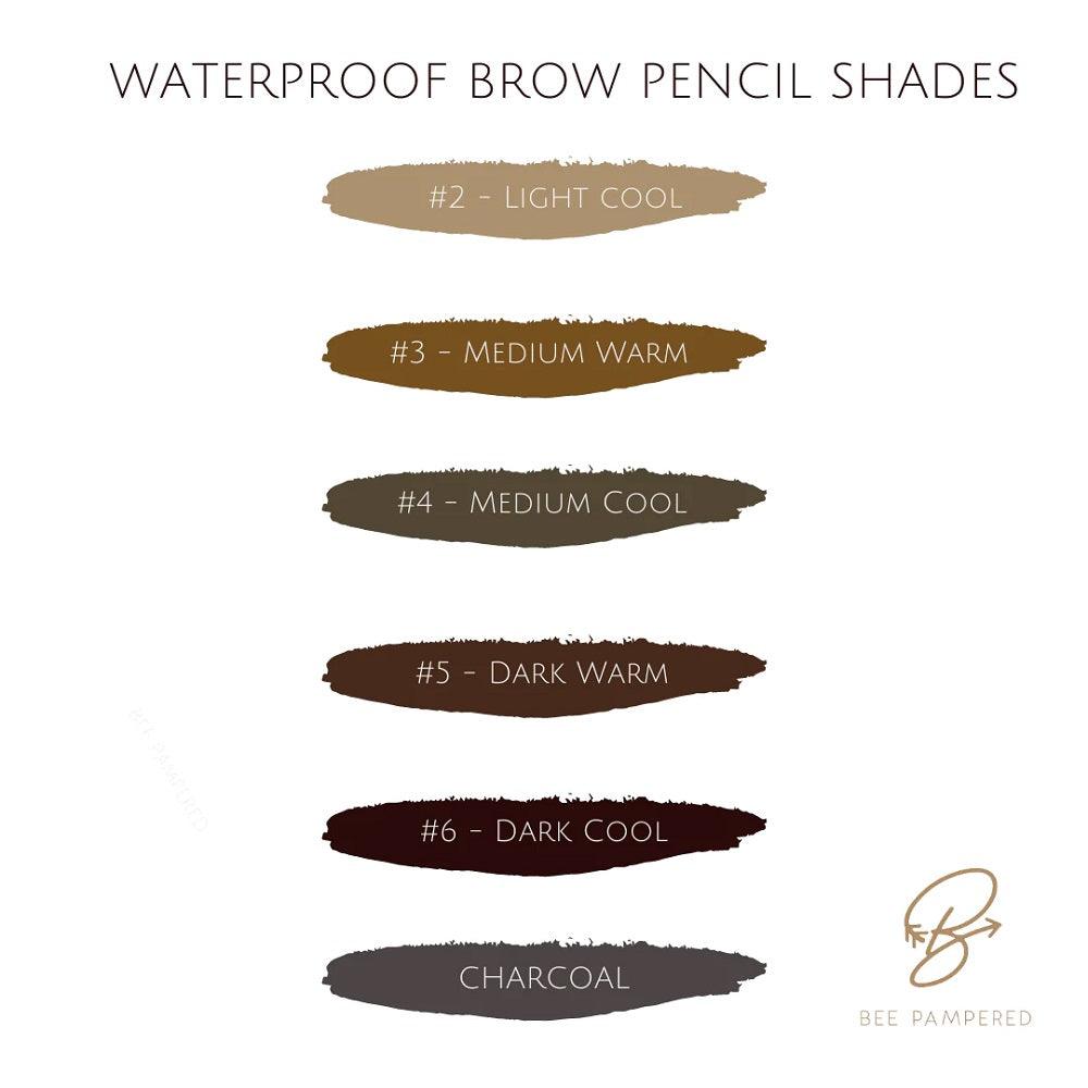 BEE PAMPERED WATERPROOF BROW PENCILS #5 / DARK WARM - Purple Beauty Supplies