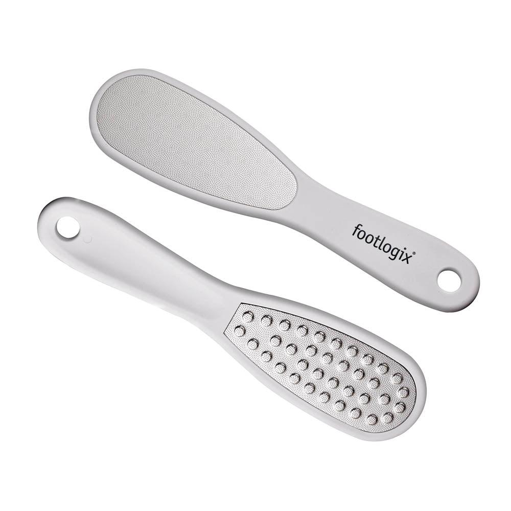 FOOTLOGIX DOUBLESIDED FOOT FILE COARSE/FINE W/ RUBBER HANDLE - Purple Beauty Supplies