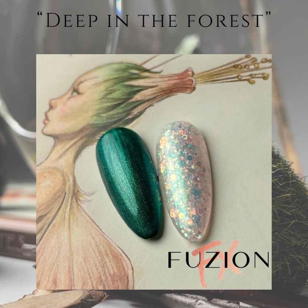FUZION FX METALLIC PEARL TOP COAT DEEP IN THE FOREST UV/LED 15 ML - Purple Beauty Supplies
