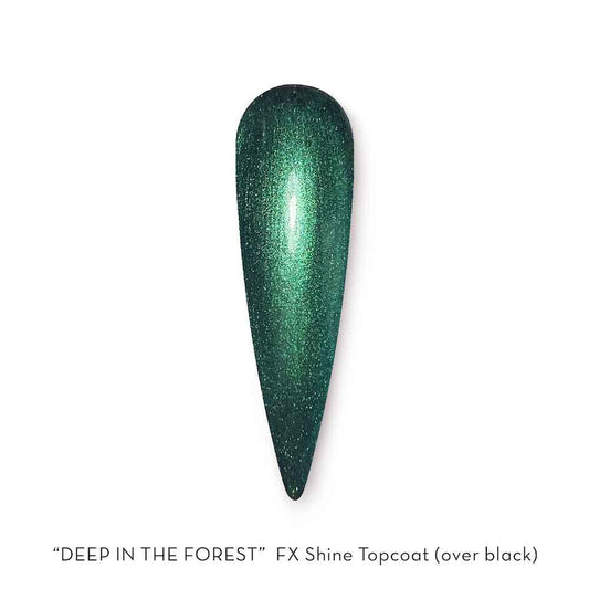 FUZION FX METALLIC PEARL TOP COAT DEEP IN THE FOREST UV/LED 15 ML - Purple Beauty Supplies