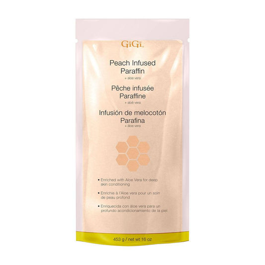 GIGI BOTANICAL PEACHED INFUSSED PARAFFIN 16 OZ/453 G - Purple Beauty Supplies