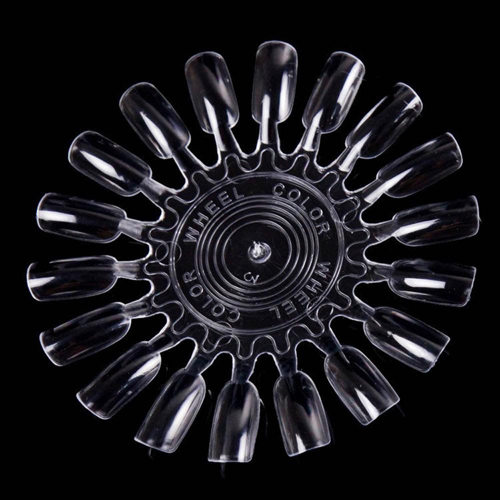 NAIL POLISH COLOR DISPLAY WHEEL CLEAR RD - Purple Beauty Supplies