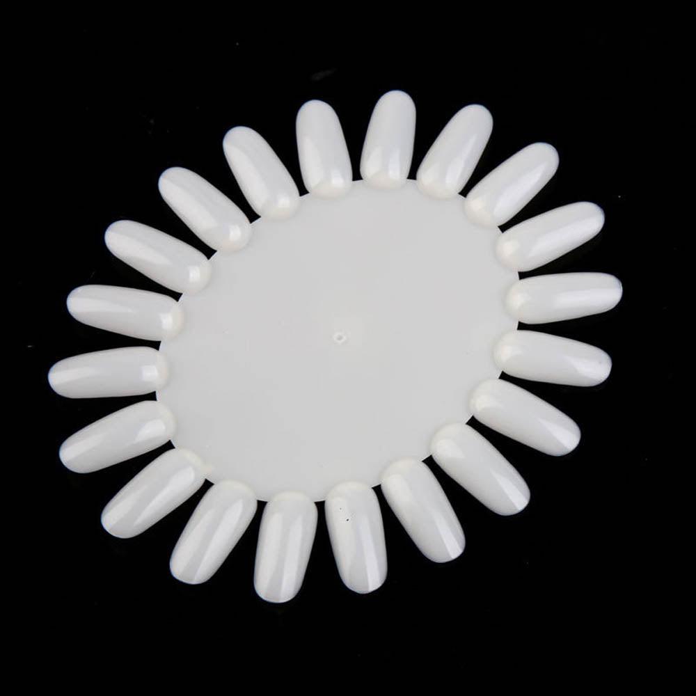 NAIL POLISH COLOR DISPLAY WHEEL NATURAL OVAL - Purple Beauty Supplies