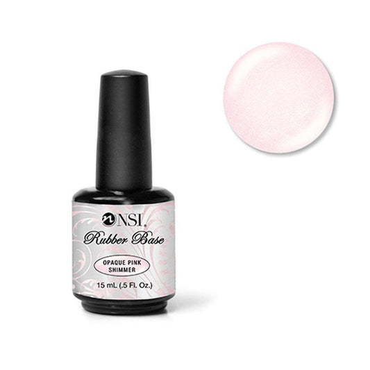 NSI REMOVABLE RUBBER BASE OPAQUE PINK SHIMMER .5 OZ/15 ML - Purple Beauty Supplies