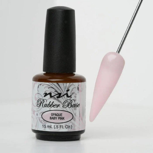 NSI REMOVEABLE RUBBER BASE OPAQUE BABY PINK .5 OZ/15 ML - Purple Beauty Supplies