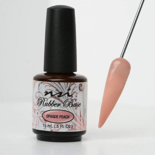 NSI REMOVEABLE RUBBER BASE OPAQUE PEACH .5 OZ/15 ML - Purple Beauty Supplies