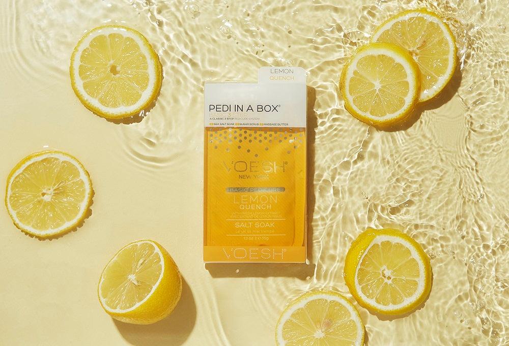 VOESH PEDI IN A BOX BASIC 3 STEP - LEMON QUENCH - Purple Beauty Supplies