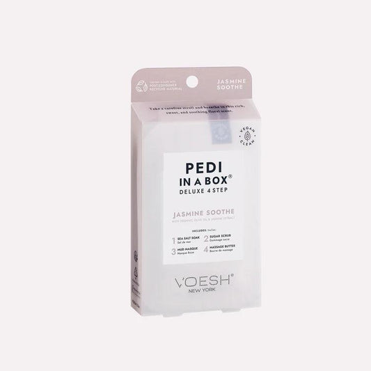 VOESH PEDI IN A BOX DELUXE 4 STEP - JASMINE SOOTHE - Purple Beauty Supplies