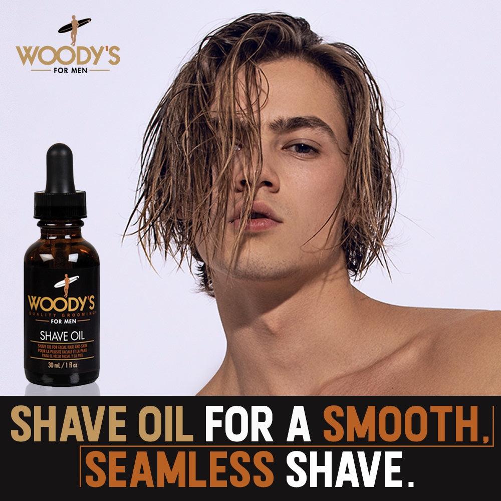 WOODY'S SHAVE OIL 1 OZ/30 ML - Purple Beauty Supplies