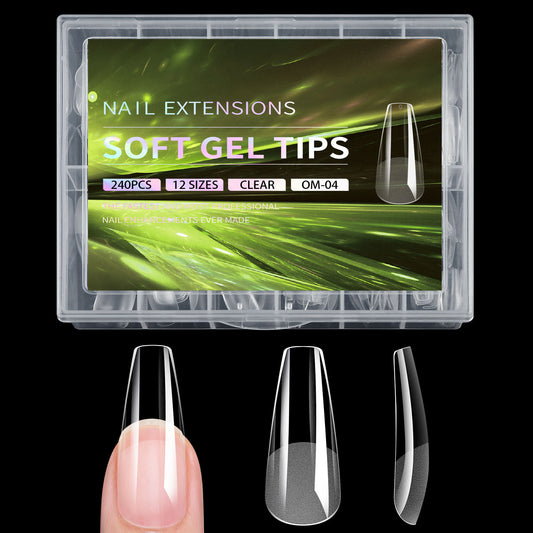 SOFT GEL TIPS 240 PCS | MEDIUM COFFIN