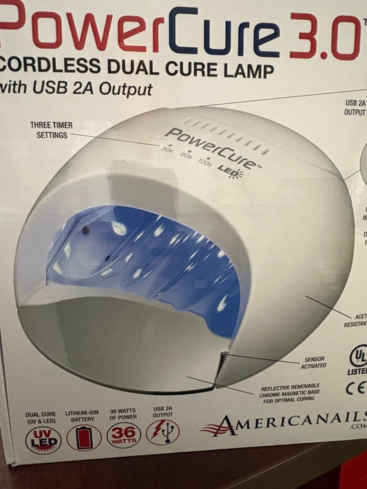 *AMERICANAILS POWERCURE 3.0 CORDLESS DUAL CURE LAMP - ON SALE! SAVE $75 - Purple Beauty Supplies