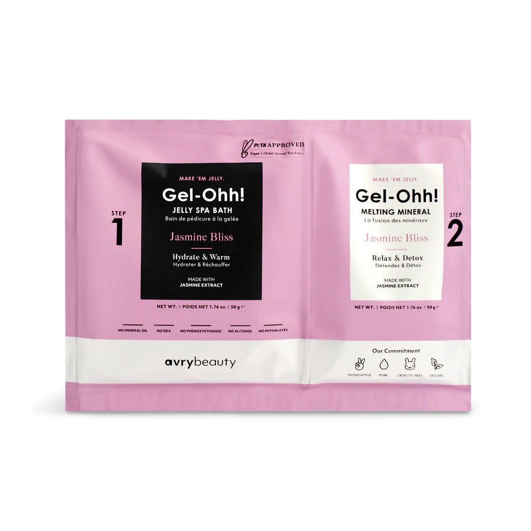 AVRY BEAUTY GEL - OHH JELLY SPA PEDI BATH - JASMINE - Purple Beauty Supplies
