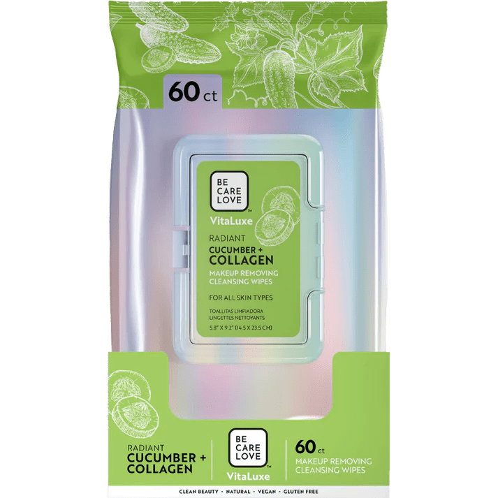 BCL SPA CUCUMBER & COLLAGEN MAKEUP REMOVER WIPES 60 CT - Purple Beauty Supplies