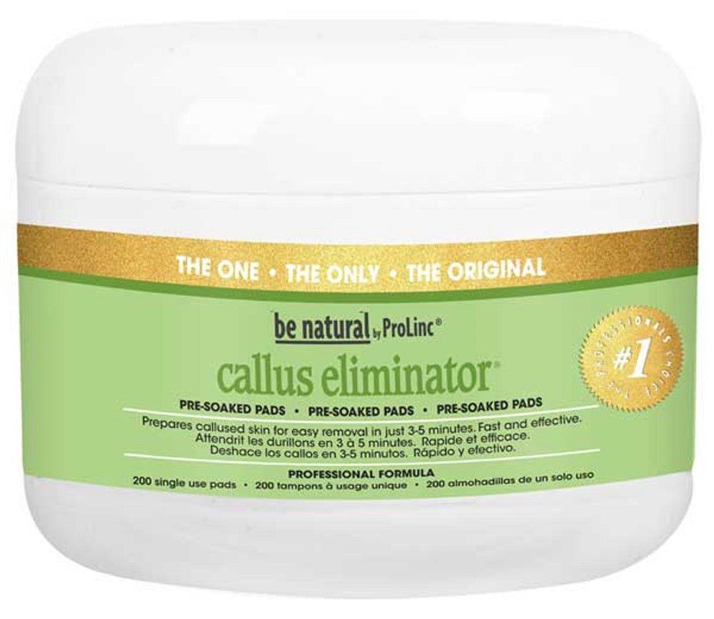 BE NATURAL CALLUS ELIMINATOR PRE - SOAKED PADS 200 CT - Purple Beauty Supplies
