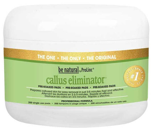 BE NATURAL CALLUS ELIMINATOR PRE - SOAKED PADS 200 CT - Purple Beauty Supplies