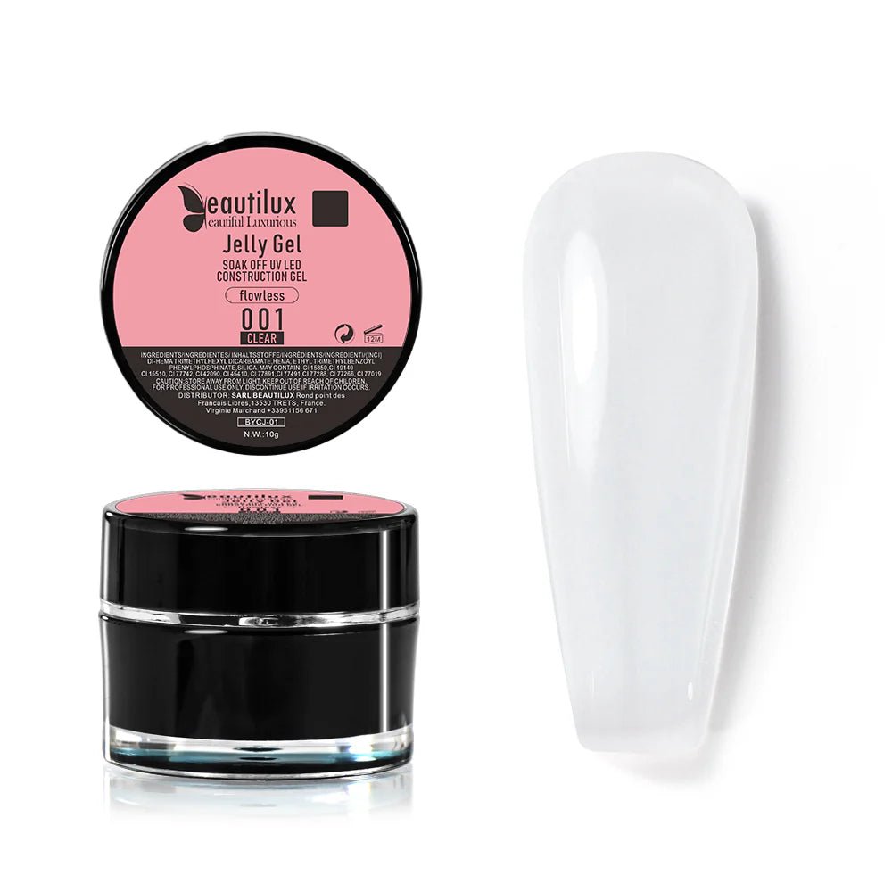 BEAUTILUX JELLY GEL BUILDER CLEAR 10 ML - Purple Beauty Supplies