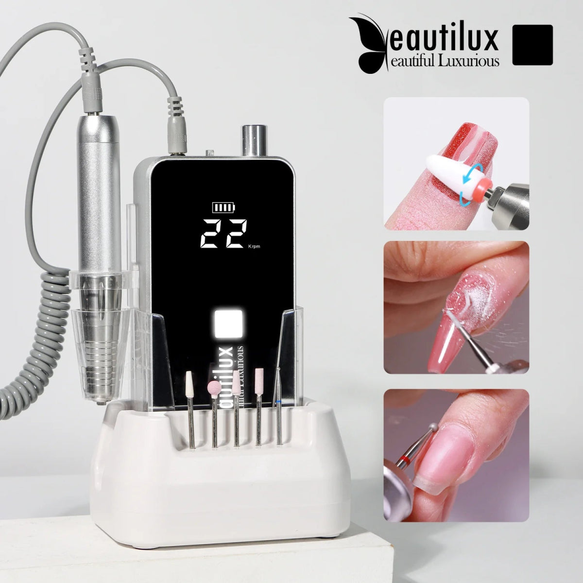 BEAUTILUX PORTABLE E - FILE - Purple Beauty Supplies